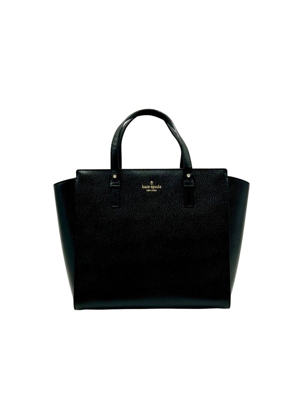 Kate Spade Black Pebbled Leather Hayden & Nika Grand Street Convertible Tote And